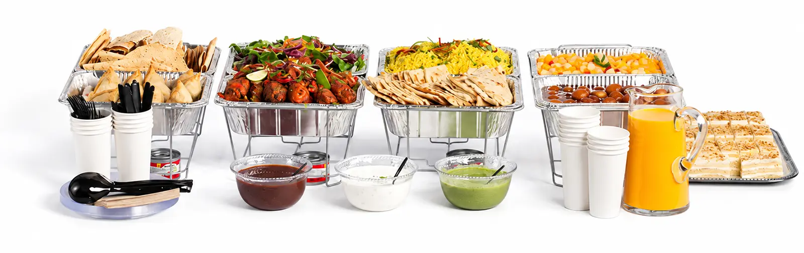 Corporate catering food display by Saffron Valley